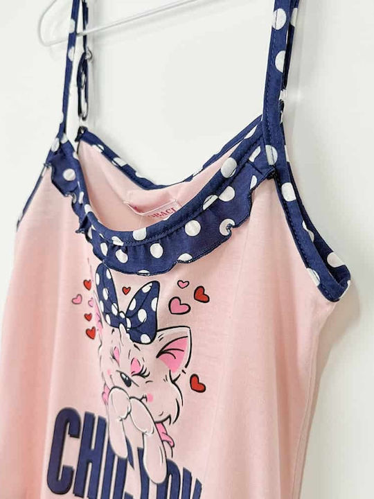 Cocobaci Kinder Nachthemd Baumwoll Pink, Blue
