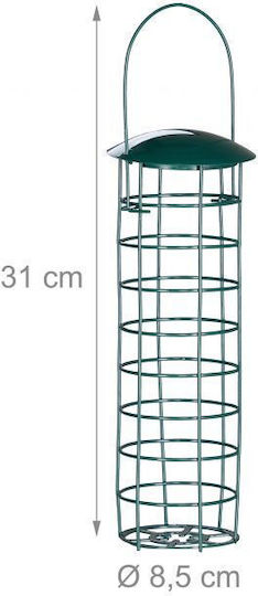 Комплект от 2 хранилки за птици Relaxdays тъмнозелени 31 x 8.5 см