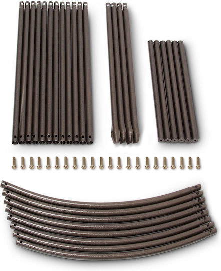 Arcadă Metalică pentru Grădină Flori Cățărătoare Negru 240x140x38 Cm Relaxdays
