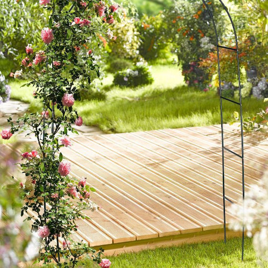 Arcadă Metalică de Grădină pentru Flori Cățărătoare 240x140x37cm