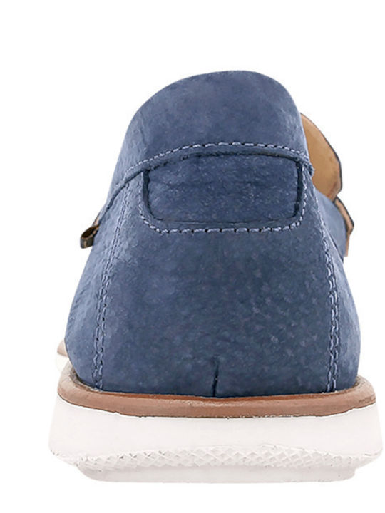 Men's Leather Loafers Blue