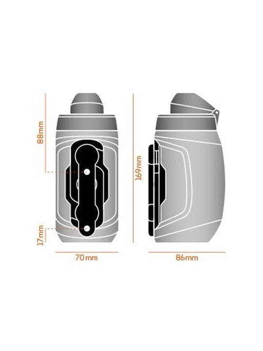 Fidlock Παγούρι Ποδηλάτου 450ml Διάφανο