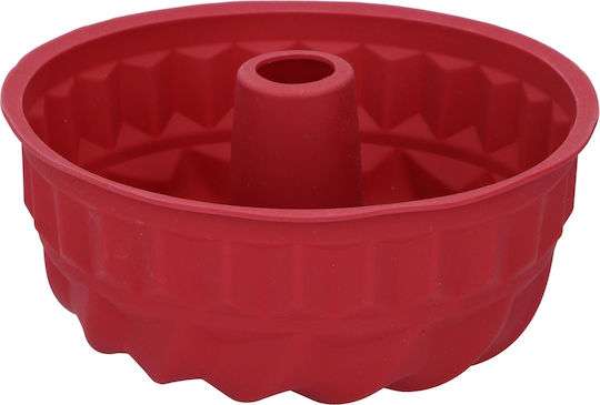 Bundt-Kuchen Silikonform Rot Weiß 24x24x10,5cm Alpina 2 Stück
