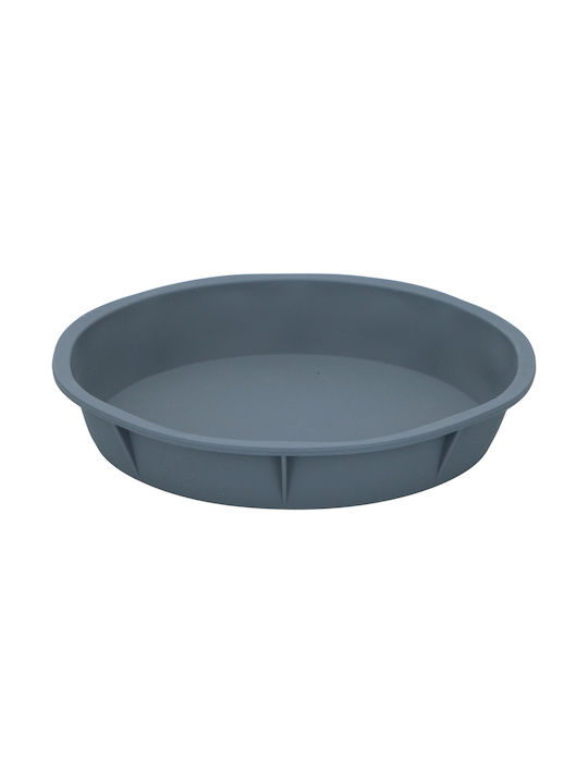Στρογγυλή Φόρμα Κέικ Σιλικόνη Γκρι 24.5x4.5cm Alpina 2τμχ
