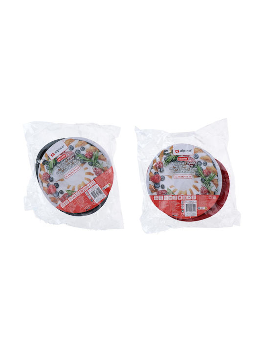 Bundt-Kuchen Silikonform Rot Weiß 24x24x10,5cm Alpina 2 Stück