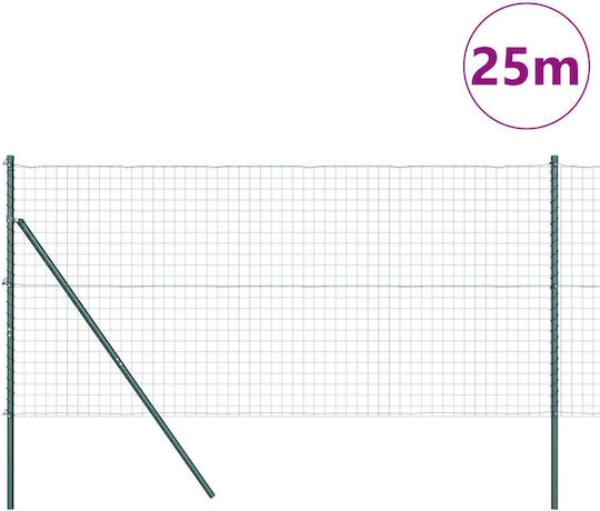 vidaXL Συρματόπλεγμα Γαλβανιζέ Πράσινο 1.2x25m