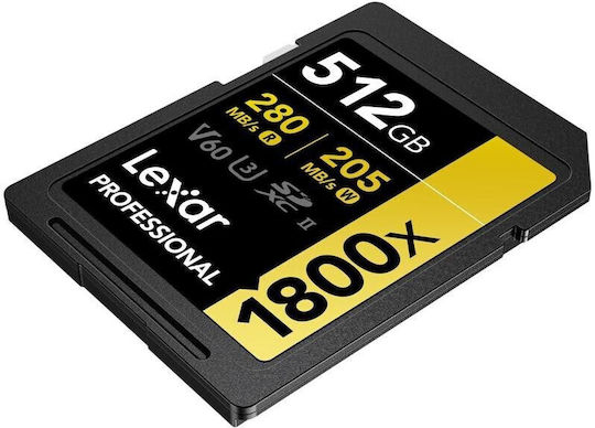 Lexar Profesional 1800X SDXC 512GB U3 UHS-II 270MB/s