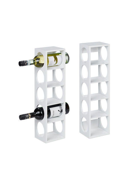 Bamboo Wine Bottle Holder 2 Pieces White 53 X 14 X 12 Cm
