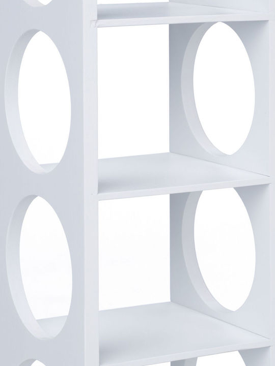 Поставка за бутилки вино от бамбук, 2 броя, бяла, 53 x 14 x 12 см