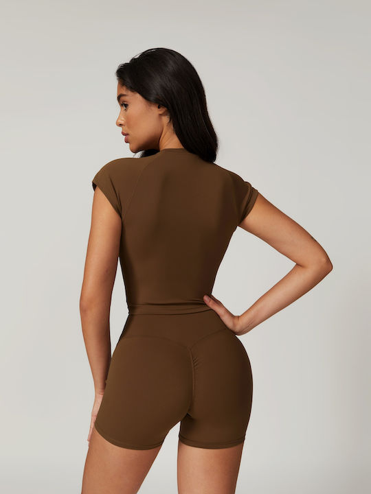 Γυναικείο Σετ με Κολάν Brown