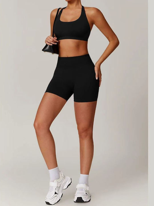 Set Women's Leggings Shorts Black