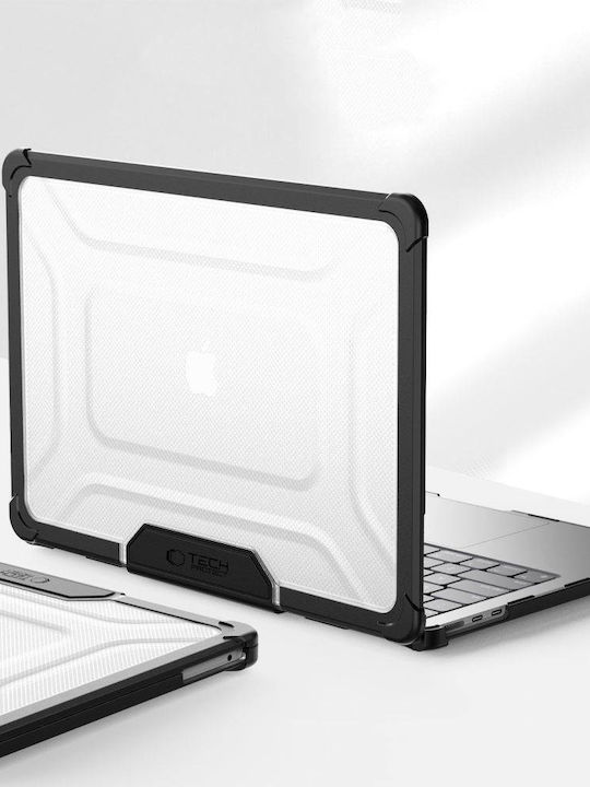 Θήκη Tech Protect Smartshell Pro Apple Macbook Air 13 M2 M3 M4 2023-2025 Μαυρο Διαφανο