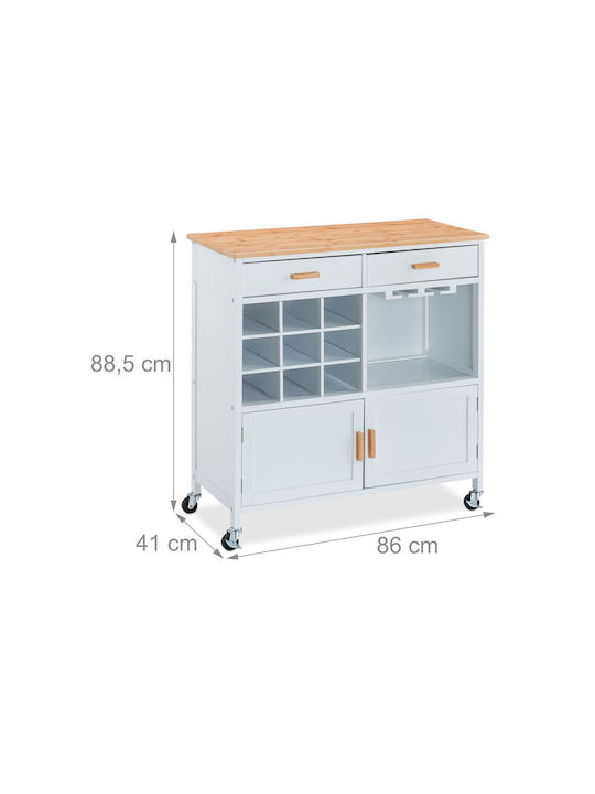 Floor Cabinet White 88.5x86x41 cm