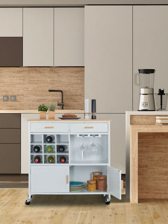 Floor Cabinet White 88.5x86x41 cm