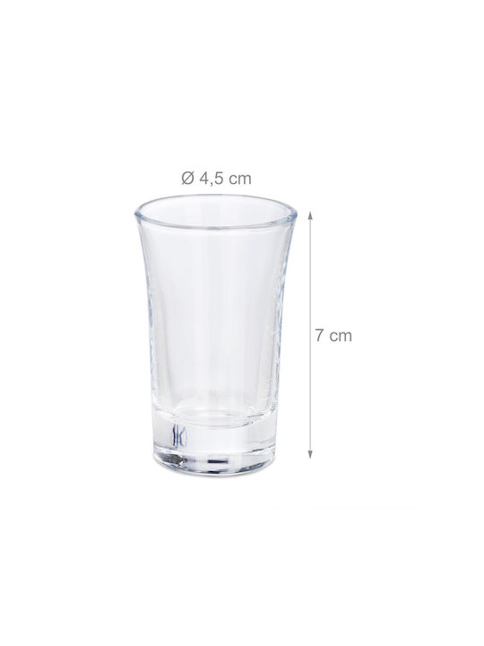 Relaxdays Σφηνοπότηρα από Γυαλί 40ml 12τμχ