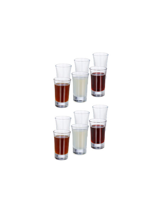 Relaxdays Σφηνοπότηρα από Γυαλί 40ml 12τμχ