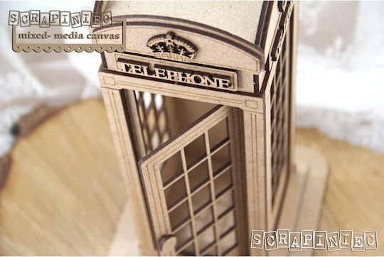 Telephone Booth Construction 26x10x10cm