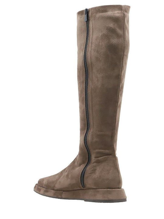 Wildleder Damenstiefel Braun