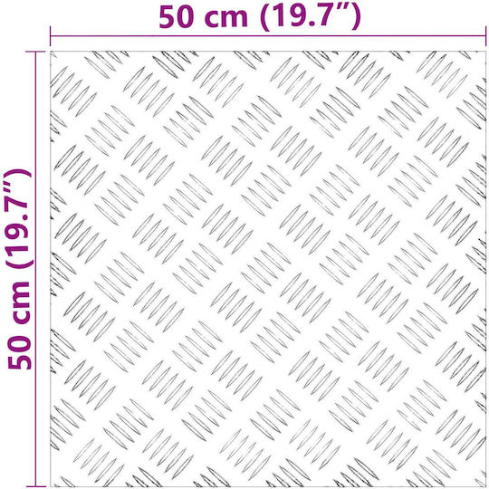 vidaXL Floor Material Aluminum for Steps 50x50cm 4pcs