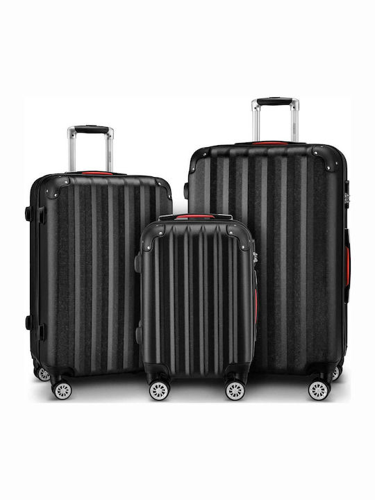 Set de bagaje Monzana Abs Baseline Negru 3 piese 34 X 20 X 50 cm 40 X 25 X 60 cm 46 X 28 X 70 cm