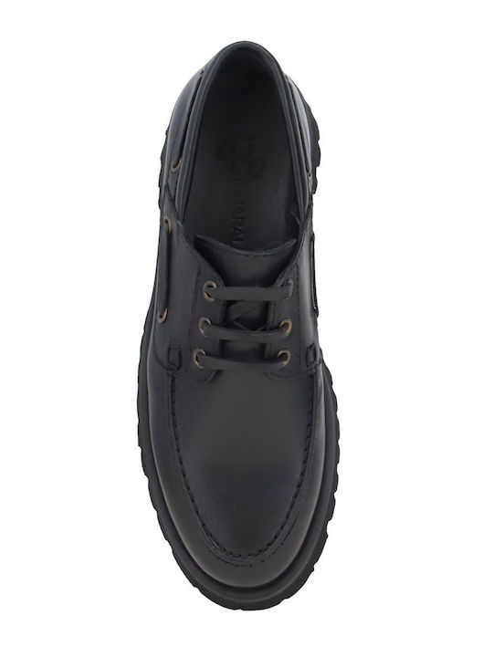 Δερμάτινα Γυναικεία Loafers σε Μαύρο Χρώμα