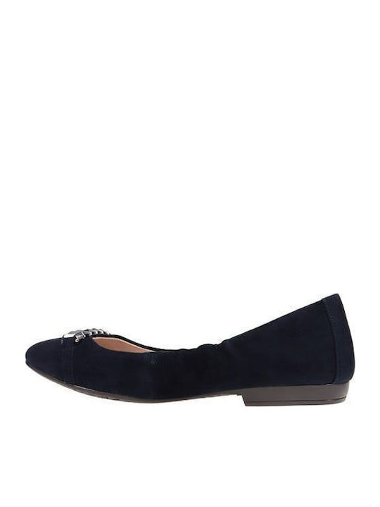Glind Flats Suede Γυναικείες Μπαλαρίνες σε Μπλε Χρώμα
