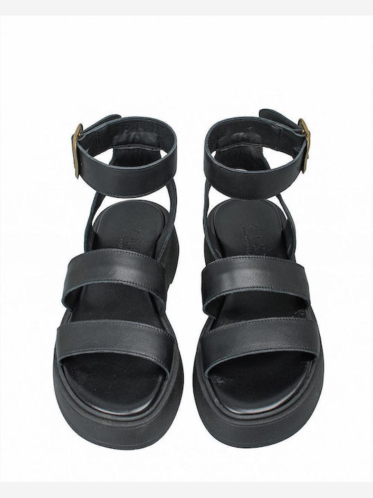 Γυναικεία Σανδάλια Flatforms Μαύρα