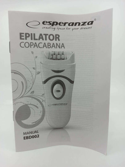 Esperanza Copacabana Epiliergerät Epilierer für das Körper EBD002B