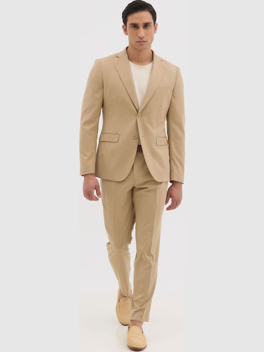 Sacou bărbați cu croială strâmtă Beige