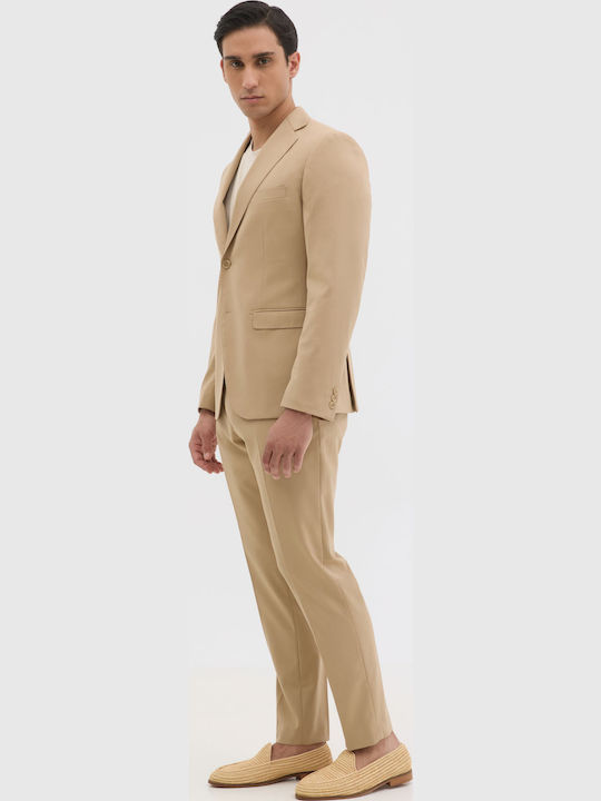 Sacou bărbați cu croială strâmtă Beige