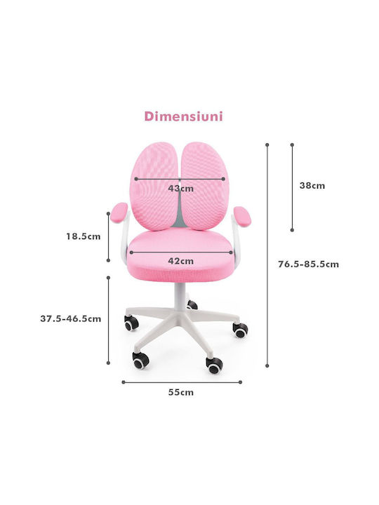 Schreibtischstuhl 2 Side mit Armlehnen Rosa 1Stück