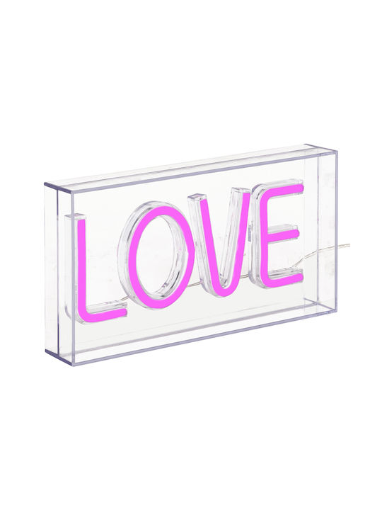 Dekorative Lampe Liebe Rosa