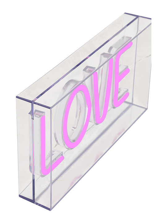 Dekorative Lampe Liebe Rosa