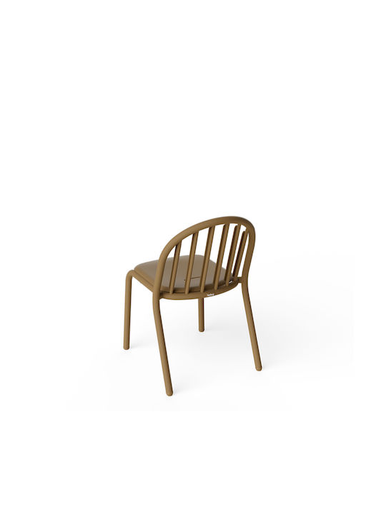 Outdoor Chair Aluminum Mochaccino 2pcs 52x56x80.5cm
