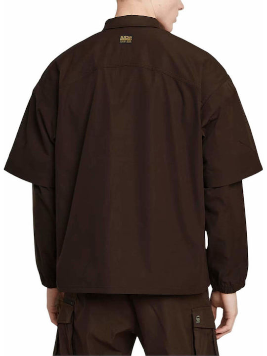 Modular Men's Cardigan Brown