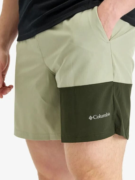 Columbia Hike Color Block Ανδρικό Κοντό Παντελόνι Πεζοπορίας Πράσινο