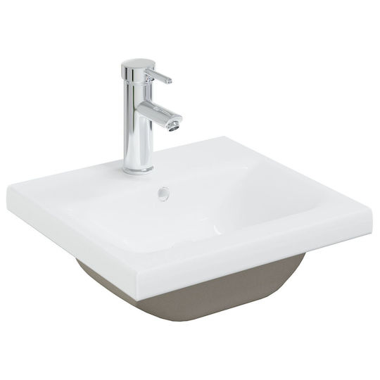 vidaXL Πάγκος με Νιπτήρα Μ41xΒ38.5xΥ45cm Μαύρη Βελανιδιά, Παλαιό Ξύλο