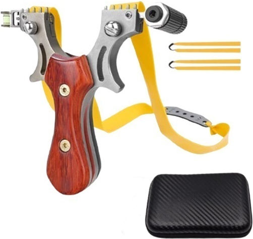 Set de Ștanțare Metalică cu Laser 300 Bile Metalice 9 mm 12 cm Mâner Rotund din Lemn Carcasă Maro Inclusă