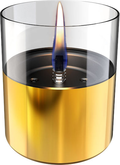 Tenderflame Desktop Bioethanol Fireplace Indoor Outdoor Gold 10x11.5cm