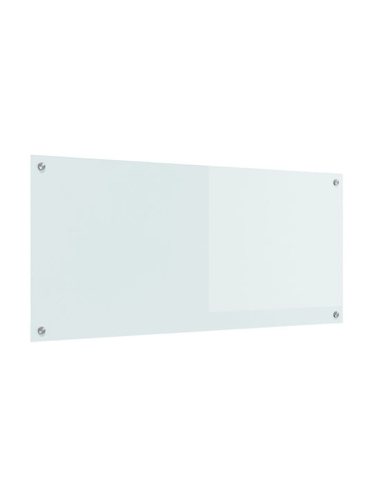 vidaXL Rectangular Kitchen Back made of Glass White 110x50x0.6cm 42001287 1pcs