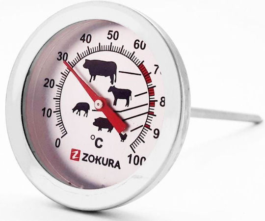Zokura Αναλογικό Θερμόμετρο BBQ με Ακίδα +100°C / +100°C
