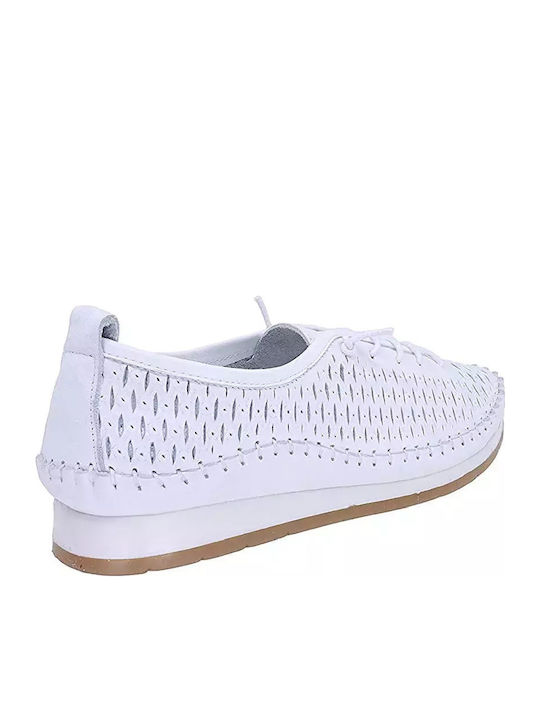 Women's Leather Oxford Shoes White
