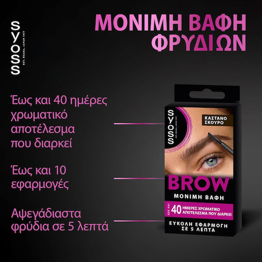 Syoss Syoss Augenbrauen-Make-up Tönung Set Braun Dunkel