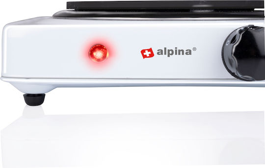 Alpina Countertop Burner Emaille Single Weiß