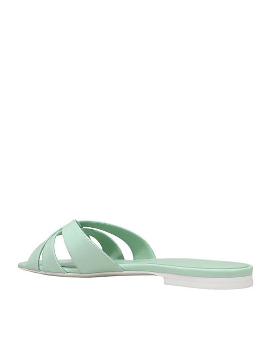 Women's Flat Sandals in Green Color