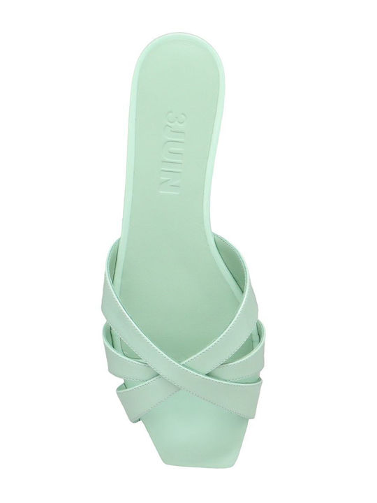Women's Flat Sandals in Green Color