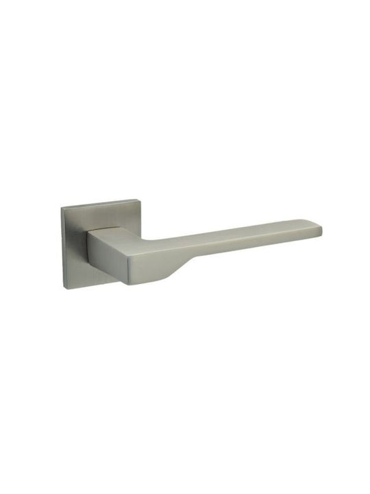 Conset Door Handle Pair Rosette C2065-s05 Matte Nickel Conset Door Handle Pair Rosette C2065-s05 Matte Nickel