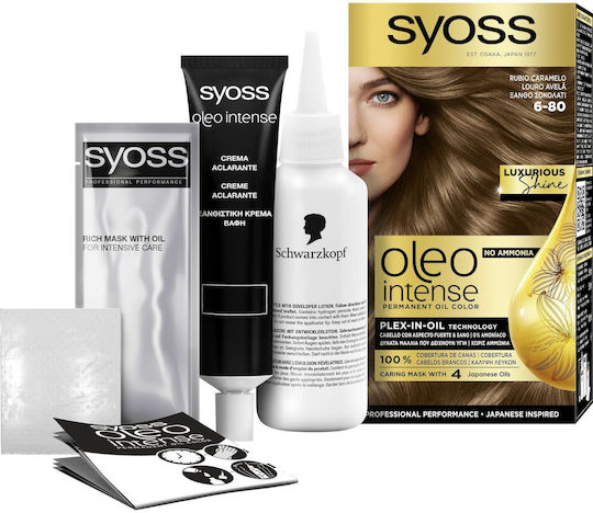 Syoss Oleo Intense Βαφή Μαλλιών Χωρίς Αμμωνία 6-80 Ξανθό Σοκολατί 50ml