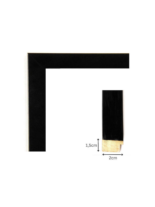 Wooden Wall Photo Frame with Black Frame