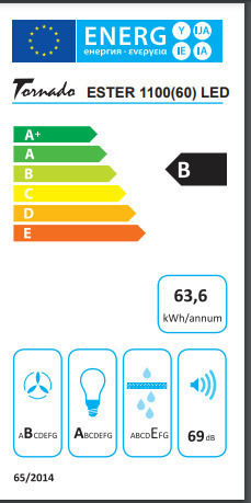 Tornado Chimney Vent Hood 60cm White